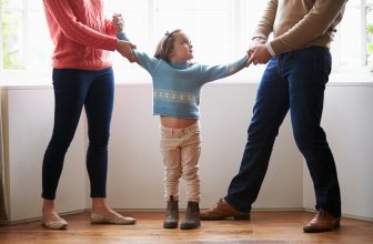 Child with parents fighting